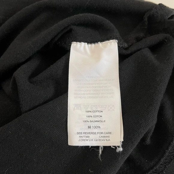 J. Crew 100% Cotton Black Velvet Keyhole Front Pullover Top Small Women’s - Picture 12 of 13